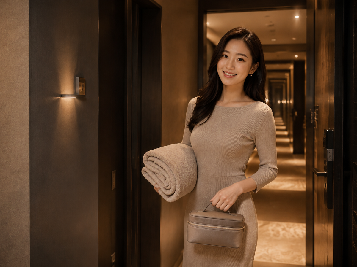 서울 성동구 방문 홈케어 일정을 준비하는 젊은 성인 한국 여성 관리사
